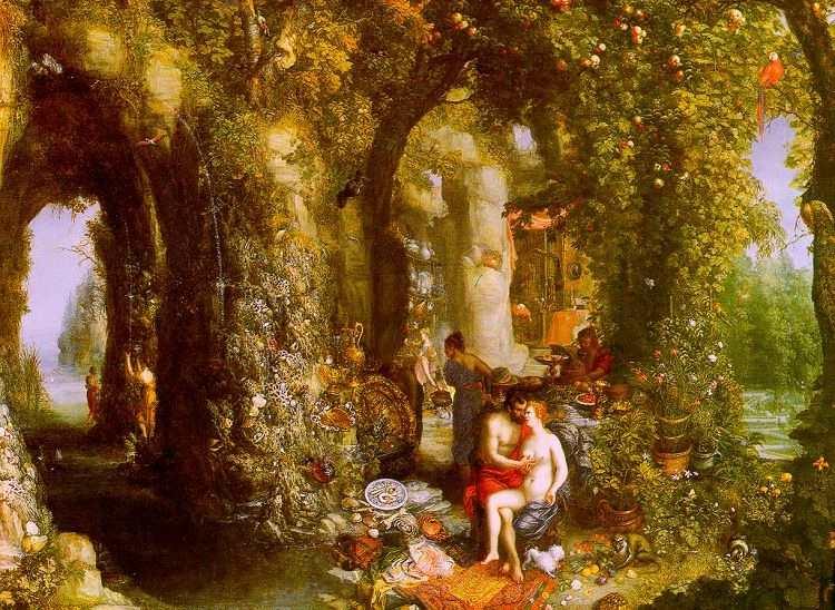 Jan Brueghel A Fantastic cave with Odysseus and Calypso